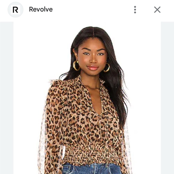 Free People Leopard Print Blouse New Without tags lightly used size s/p - Picture 2 of 4